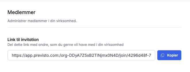 Link til invitation